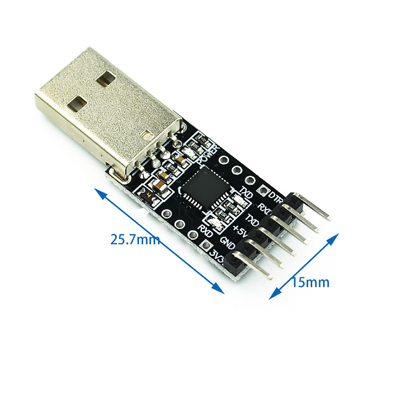 CP2102 USB-naar-TTL Adapter (Zwart (met DTR-pin))-1